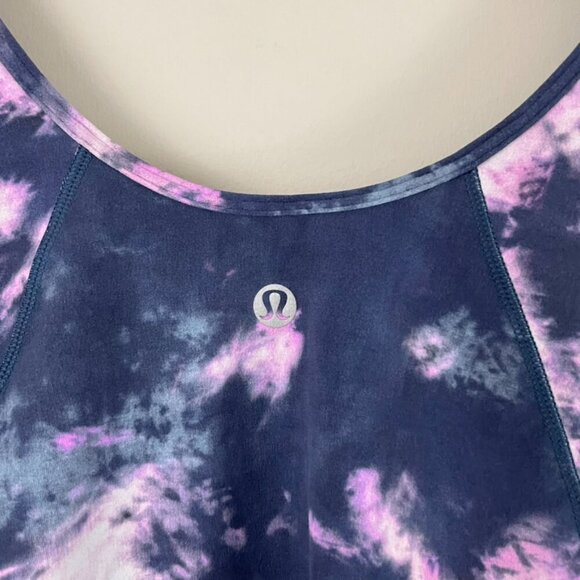 Lululemon Align T-Shirt Circulate Tie Dye Mineral Blue Multi Size 4 - Picture 4 of 5